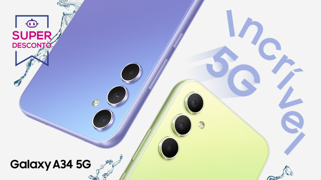 Oferta relâmpago: Galaxy A34 está pelo menor preço histórico no Dia do Consumidor