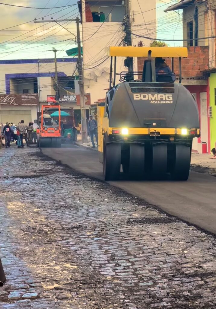 Prefeitura de Campina Grande promove melhorias significativas nas ruas do distrito de São José da Mata com a nova pavimentação asfáltica