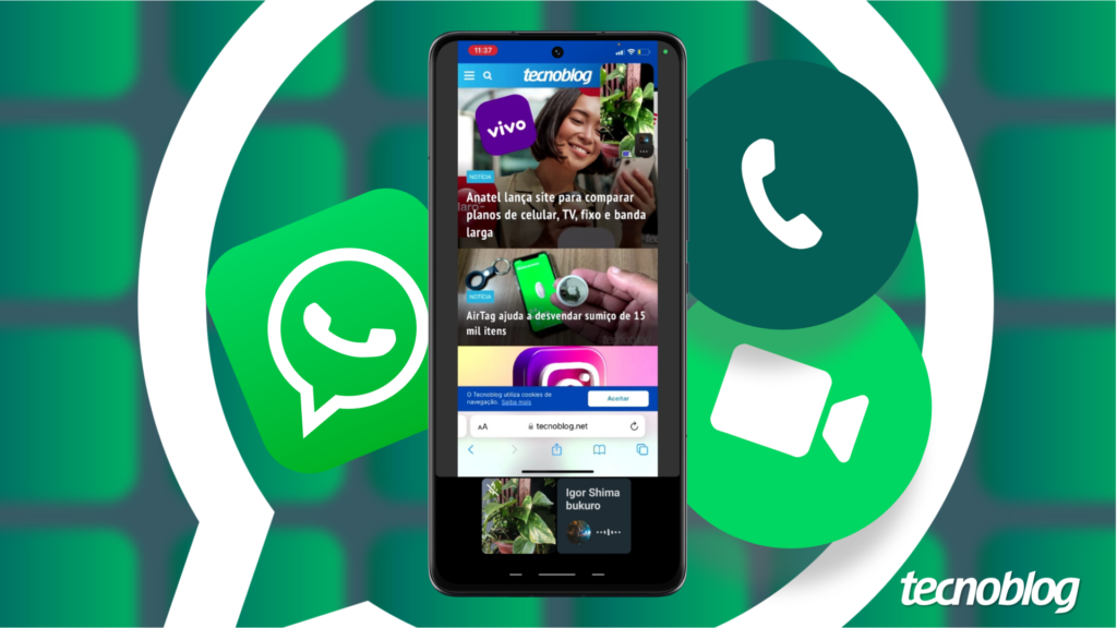 Como compartilhar tela no WhatsApp durante uma chamada de vídeo