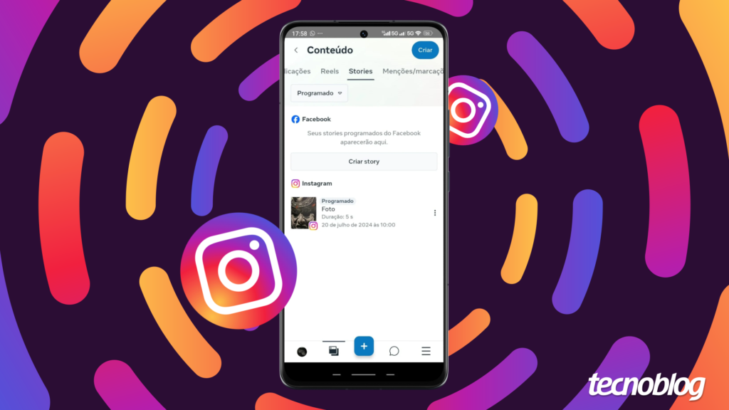 Como programar stories no Instagram pelo celular ou PC