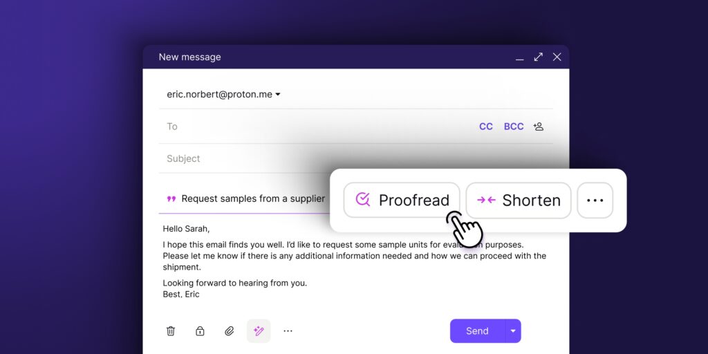 Proton Scribe é uma IA que escreve e-mails mantendo privacidade do usuário
