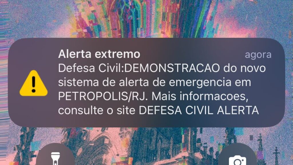Como foi o primeiro teste do novo sistema de alertas extremos